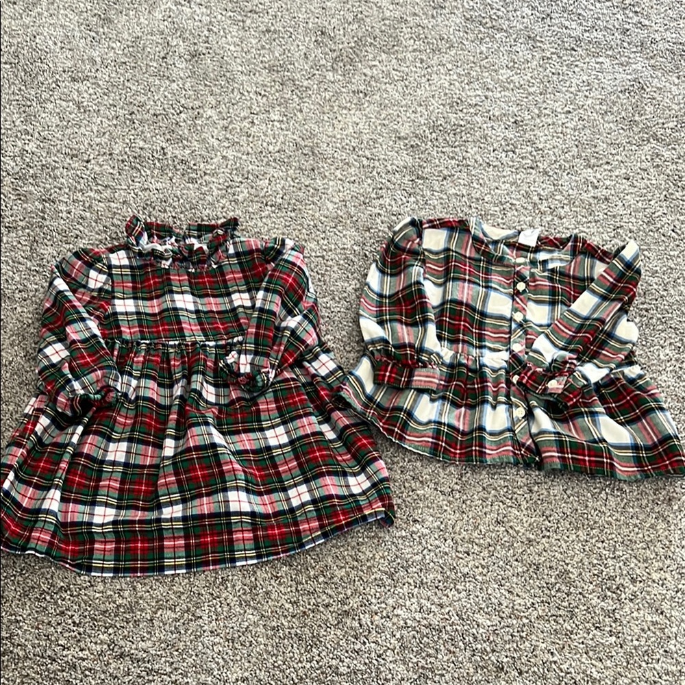 Baby Gap Toddler Girls Plaid Tunic and Dress Bundle 2t